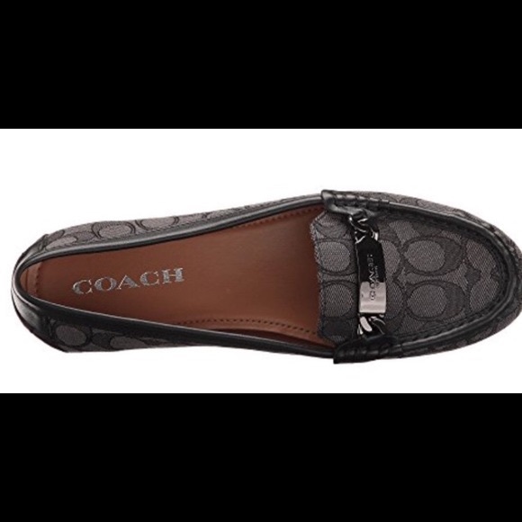 Coach Womens Olive Sand Printed Snake Loafers - Picture 4 of 8